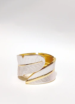 Браслет-манжет Laurel Bianco на пружині сріблястий Gelsomini bijoux 6-204 - One size - срібний