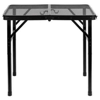 Stół turystyczny Vilde 489389 składany 2w1 60 x 40 x 27/56 cm Czarny (5900670121539)
