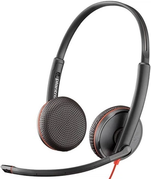 Słuchawki Poly BlackWire C3225 USB-C HS Stereo +3.5mm Plug +USB-C/A Adapter (Bulk) (8X229A6)