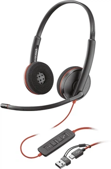 Навушники HP Poly Blackwire 3220 Stereo Adapter USB-A/USB-C Bulk Black (1974984330738)