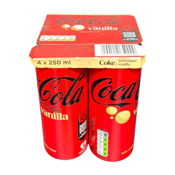 Напій Coca Cola NL Zero Vanilla NL STG 250 мл (набір 4 штуки)