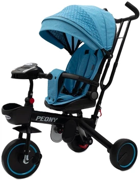 Прогулянковий триколісний велосипед Baby Mix Peony Синій 15923 (8596164159231)
