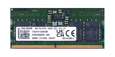 Оперативна пам'ять для ноутбука Kingston DDR5 8GB 5600MHz SO-DIMM 1Rx16 PC5-5600B (ACR56S46BS6HA-8KM)