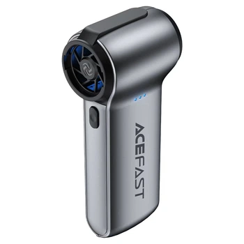 Портативный вентилятор Acefast powerful handheld fan YF3, 3 speed, 2500mAh, 3-120W, 110000rpm, 19min-4.5h, grey