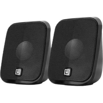 Колонки 2.0 S-25 Black, 2 x 3 Вт, USB, mini-jack 3.5 мм (EL121100022) REAL-EL (teh0029026)