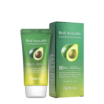 Сонцезахисний крем для обличчя з SPF 50+ PA++++ FarmStay Real Avocado, 70 мл
