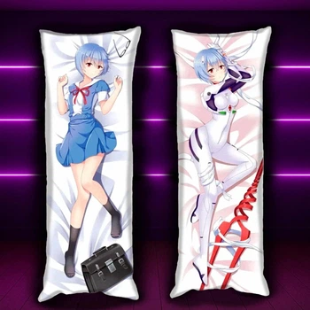 Дакимакура 105х35 см Рей Аянами Ева Евангелион Neon Genesis Evangelion Подушка с наволочкой двухсторонняя