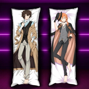 Дакимакура 105х35 см Дазай и Чуя Великий из Бродячие Псы Bungou Stray Dogs Dazai Chuuya подушка тян