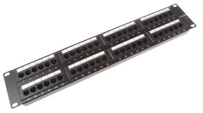 Патч-панель 19", 48xRJ45, UTP, Cat.5e, 1U, Krone&110 dual IDC (KD-PP37-UTP-C5E-48P)
