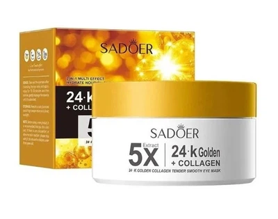 Патчи с коллагеном и золотом 24K SADOER 24K Golden+Collagen Tender Smooth Eye Mask, 80 шт (6973098891239)