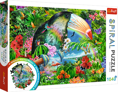 Puzzle spiralne Trefl Tropikalne Zwierzęta 1040 elementów (5900511400144)