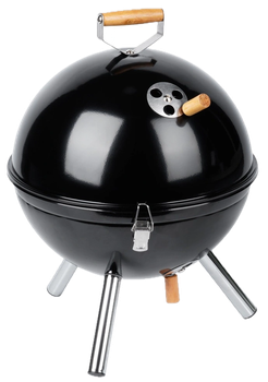 Grill węglowy Vilde 489381 kulisty przenośny stalowy 31 x 31 x 41 cm (5900670121324)