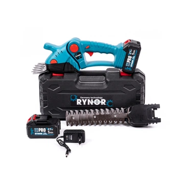 Акумуляторні ножиці-кущоріз Rynor KS21 PRO (21V, 5 Ah) Садові АКБ ножиці Райнор для трави та кущів