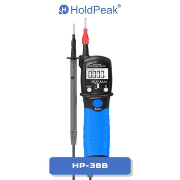 Мультиметр HoldPeak HP-38B тестер-індикатор напруги цифровий (2000 відліків 7В-690В AC/DC 20МОм IP64)