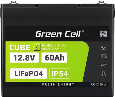 Аккумуляторная батарея Green Cell LiFePO4 12.8V 60Ah (LFPGC12V60AH)