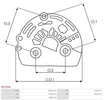 Кришка генератора AS (APC3039)