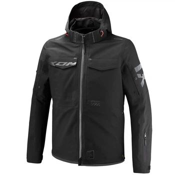 Городская текстильная мотокуртка IXON SQUARE black/bright red 3XL