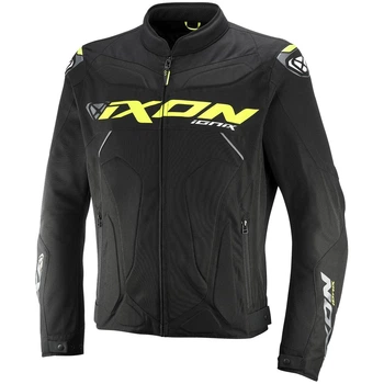 Городская текстильная мотокуртка IXON IONIX black/yellow/grey 3XL