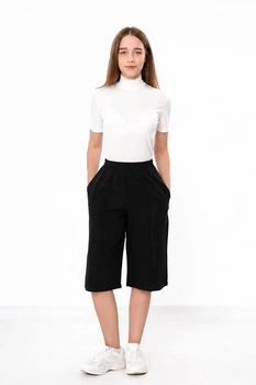 Дитячі шорти бермуди для дівчинки з кишенями NoBrand 110 Чорний (p-20660-248817)