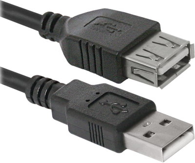 Кабель продовжувач USB 2.0 AM-AF, 3.0 м, чорний, 02-10 Defender