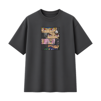 Футболка з вишивкою унісекс графіт XL-3XL розмір Naruto