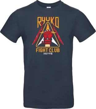Футболка Темно-синій з принтом «Honnoji Academy Fight Club» M Темно-синій (I002863)