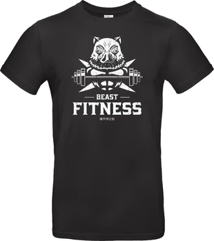 Футболка Темно-синій з принтом «The Beast Fitness» XXL Темно-синій (I003258)