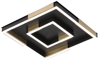 Люстра стельова VALESO 3437/300 LED 68W чорна з золотом