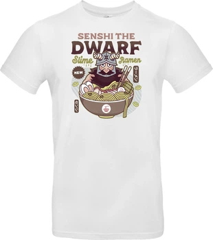 Футболка Білий з принтом «Dwarf Chef Slime Ramen» XXL Білий (I009334)