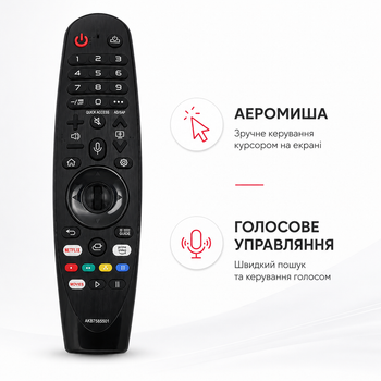 Пульт Magic Remote AN-MR20GA (AKB75855501) для телевизоров LG Smart TV с указкой (аэромышью) и голосовым поиском
