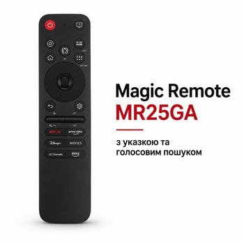 Пульт Magic Remote MR25GA для телевизоров LG с указкой (аэромышью) и голосовым поиском