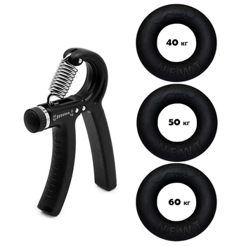 Набор кистевых экспандеров Newt Power Grip Set2 5-60 кг Резина Черный