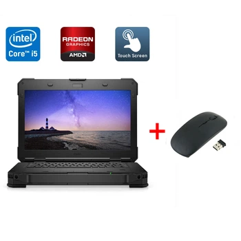 Захищений ноутбук Dell Latitude 5424 Rugged / 14" (1920x1080) IPS Touch / Intel Core i5-8350U (4 (8) ядра по 1.7 - 3.6 GHz) / 8 GB DDR4 / 512 GB SSD / AMD Radeon RX 540, 2 GB GDDR5, 128-bit / WebCam / TouchID / Windows 10 б/в + Подарунок Миша / USB