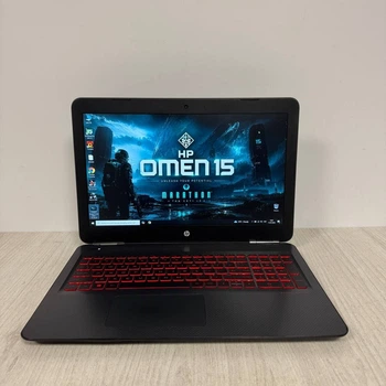 Игровой ноутбук Б-класс HP Omen 15-ax210nr / 15.6" (1920x1080) IPS / Intel Core i7-7700HQ (4 (8) ядра по 2.8 - 3.8 GHz) / 8 GB DDR4 / 128 GB SSD M2 + 1000 GB HDD / nVidia GeForce GTX 1050 Ti, 4 GB GDDR5, 128-bit / WebCam б/у