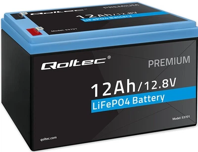Akumulator Qoltec LiFePO4 Litowo-Żelazowo-Fosforanowy 12.8V 12Ah 153.6Wh BMS 53701 (5901878537016)