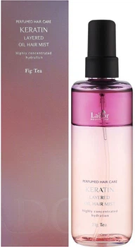 Двофазний міст для волосся La'dor Keratin Layered Oil Mist  з ароматом інжиру 130 мл (8809982980438)