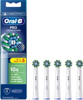 Насадки для електричної зубної щітки Oral-B Pro Cross Action White 5 шт