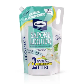 Рідке мило для гігієни MilMil Sapone Liquido White Musk Maxi Refill Bag білий Мускус Макс 2000мл