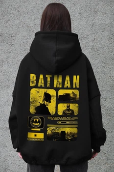 Жіноче Оверсайз Худі Толстовка На Флісі З Капюшоном Та Принтом Without OneSize Batman Black