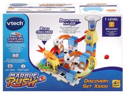 Кульковий трек Vtech Marble Rush Discovery Xs 100 30 елементів (3417765022326)