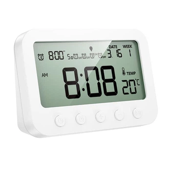 Цифровий термометр гігрометр Hoco HX44 Indoor digital alarm clock with thermometer White