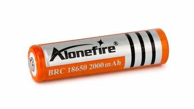 Аккумулятор AloneFire BRC 18650 Li-ion 2000 mAh 3.7V для фонарей, приборов и электроники