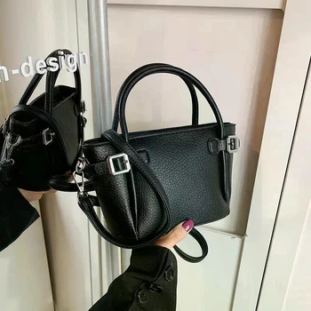 Сумка женская клатч через плечо стильная черная (K5660-5)
