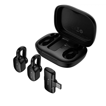 Бездротовий мікрофон HOCO L27 Ice hidden wireless microphone Type-C 2 мікрофона Black