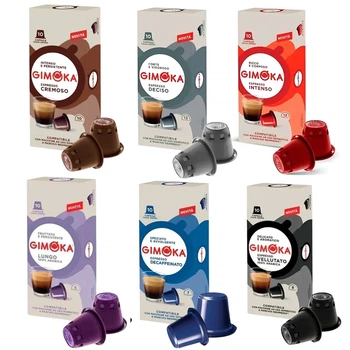 Набор кофе в капсулах 6 видов Nespresso Gimoka Мега ассорти 60 шт