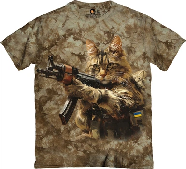 Футболка чоловіча Clothingmonster Assault Cat коричнева розмір XXL (TKR-CHDYDFQ-XXL)