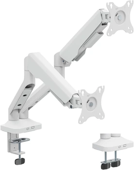 Настольное крепление для двух мониторов OfficePro MA442W с пружиной 17-35" 2~12 кг White