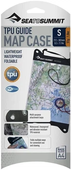 Гермопакет Sea To Summit TPU Guide Map Case для карти водонепроникний TPU Zip-lock з ремінцем S Black