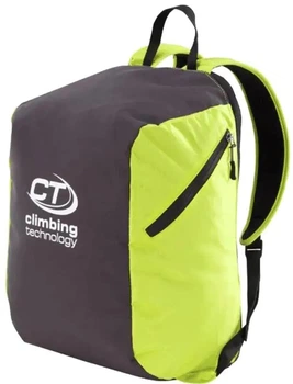 Рюкзак Climbing Technology Tank Rope Evo Bag 25 для мотузки с подстилкой и боковым карманом Black/Green