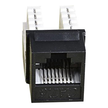 Модуль KeyStone RJ45 UTP, кат. 6, 110, Slim, W - 16.6 мм, чорный EPNew 6KTVM-U0BK